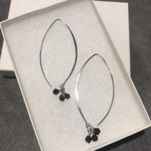 Silver and crystal earrings stamped 925